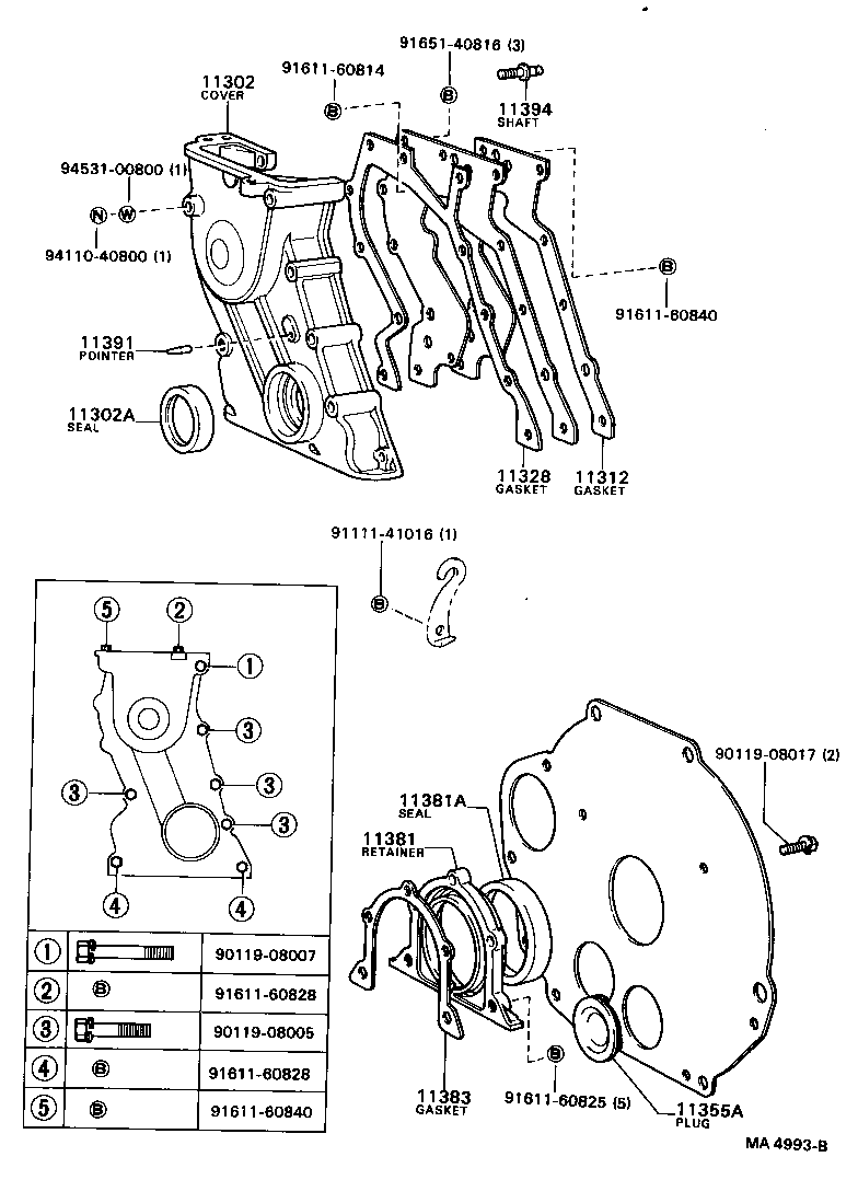  CRESSIDA |  TIMING GEAR COVER REAR END PLATE