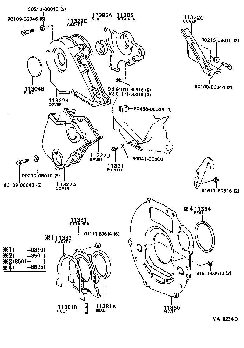  LITEACE |  TIMING GEAR COVER REAR END PLATE