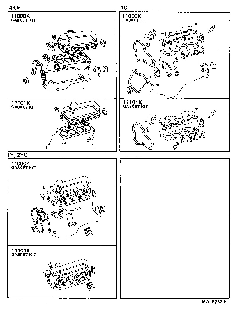  LITEACE |  ENGINE OVERHAUL GASKET KIT