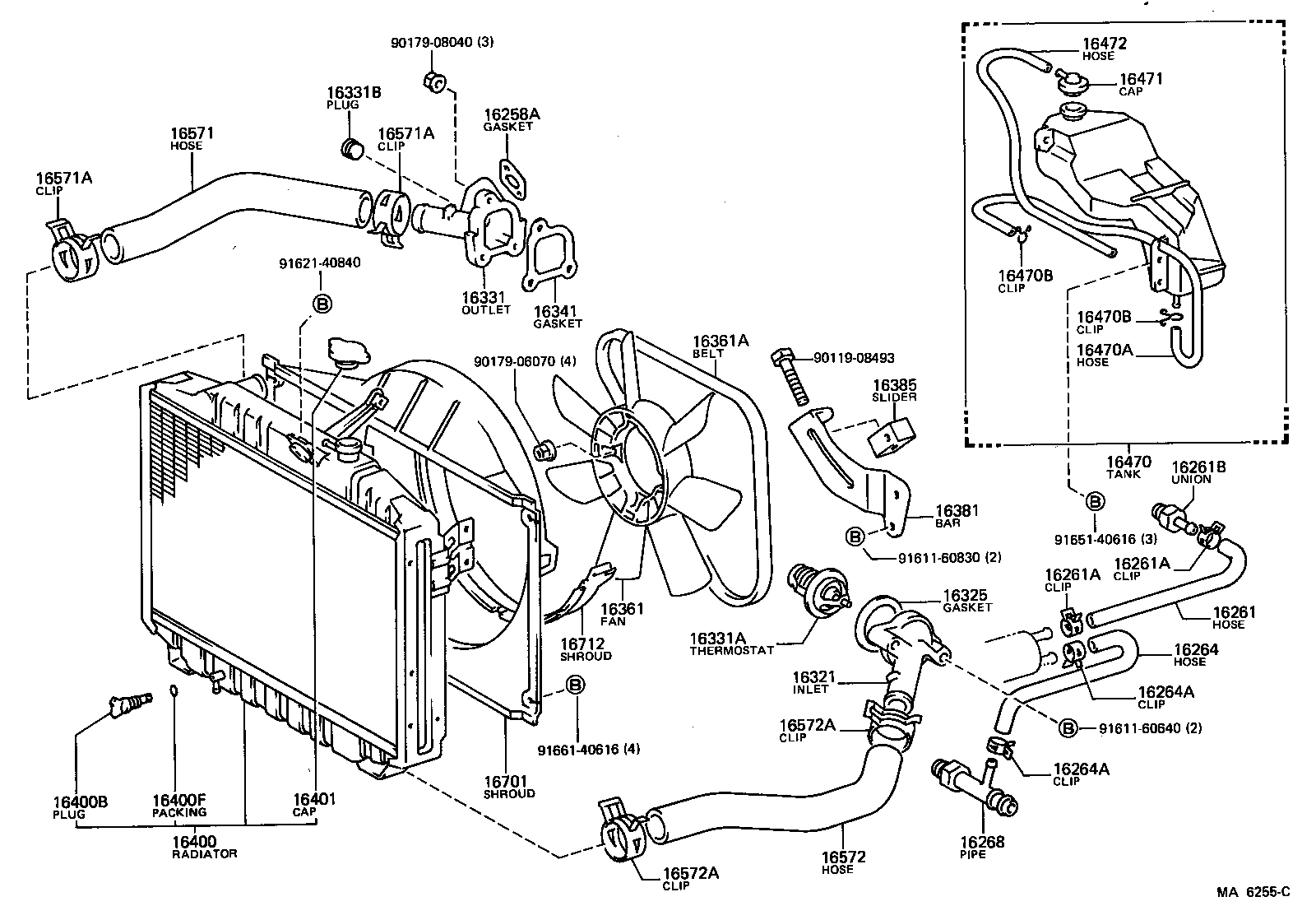  LITEACE |  RADIATOR WATER OUTLET