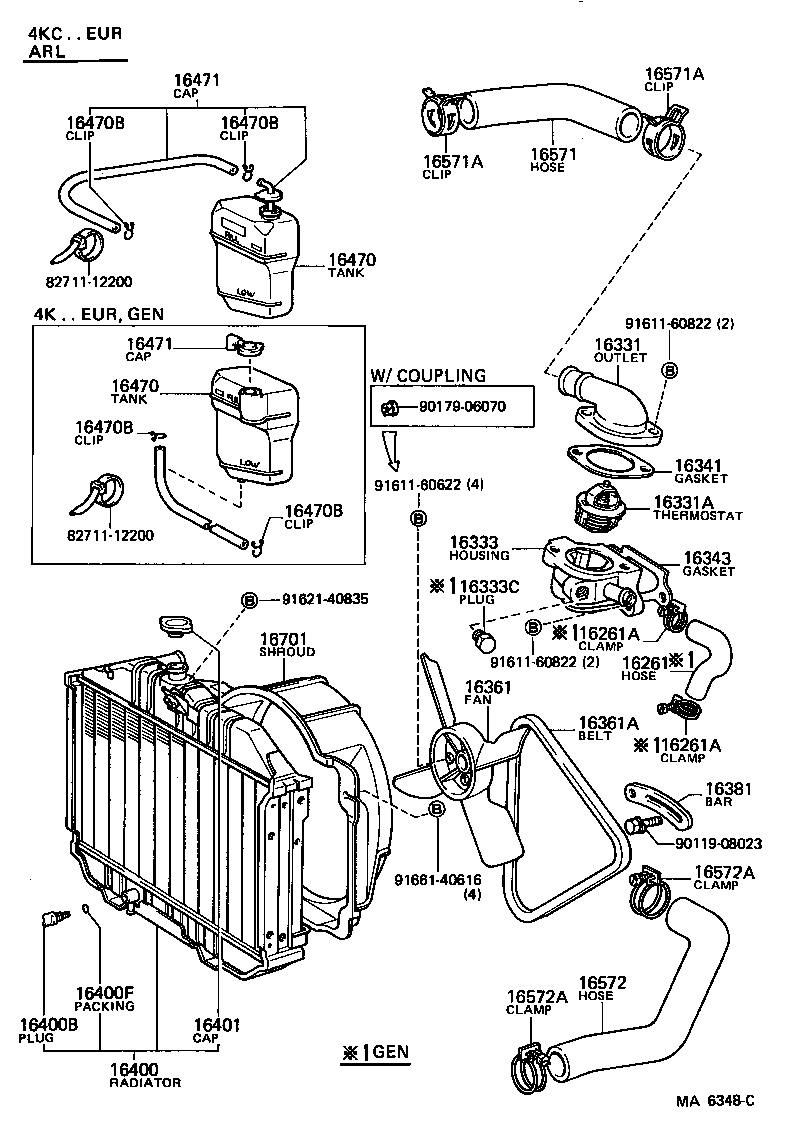  LITEACE |  RADIATOR WATER OUTLET