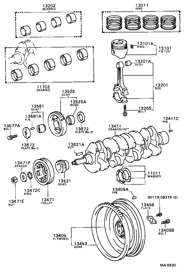  DYNA |  CRANKSHAFT PISTON