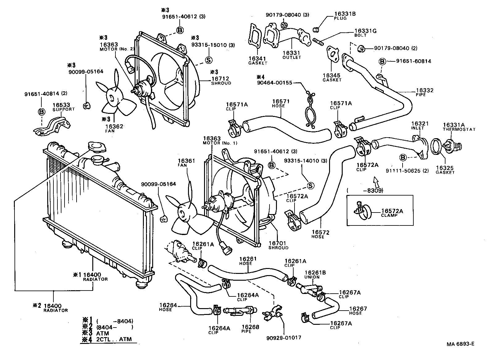  CAMRY |  RADIATOR WATER OUTLET