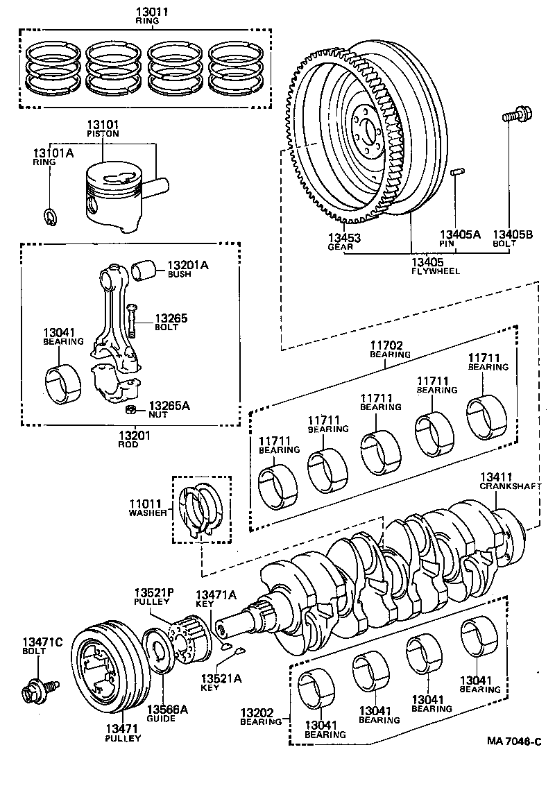  CROWN |  CRANKSHAFT PISTON