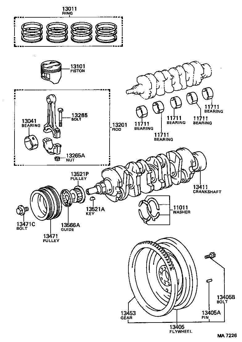  CELICA |  CRANKSHAFT PISTON