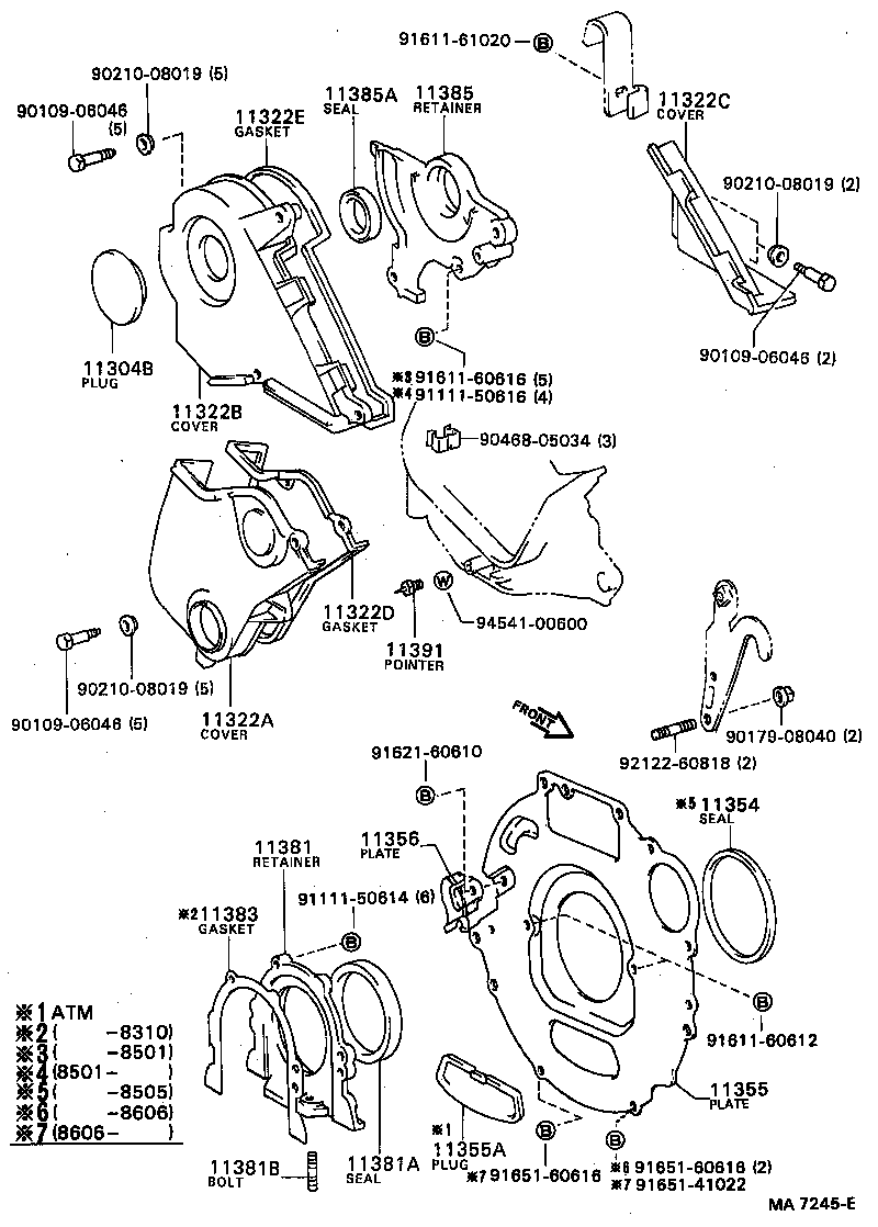  CAMRY |  TIMING GEAR COVER REAR END PLATE
