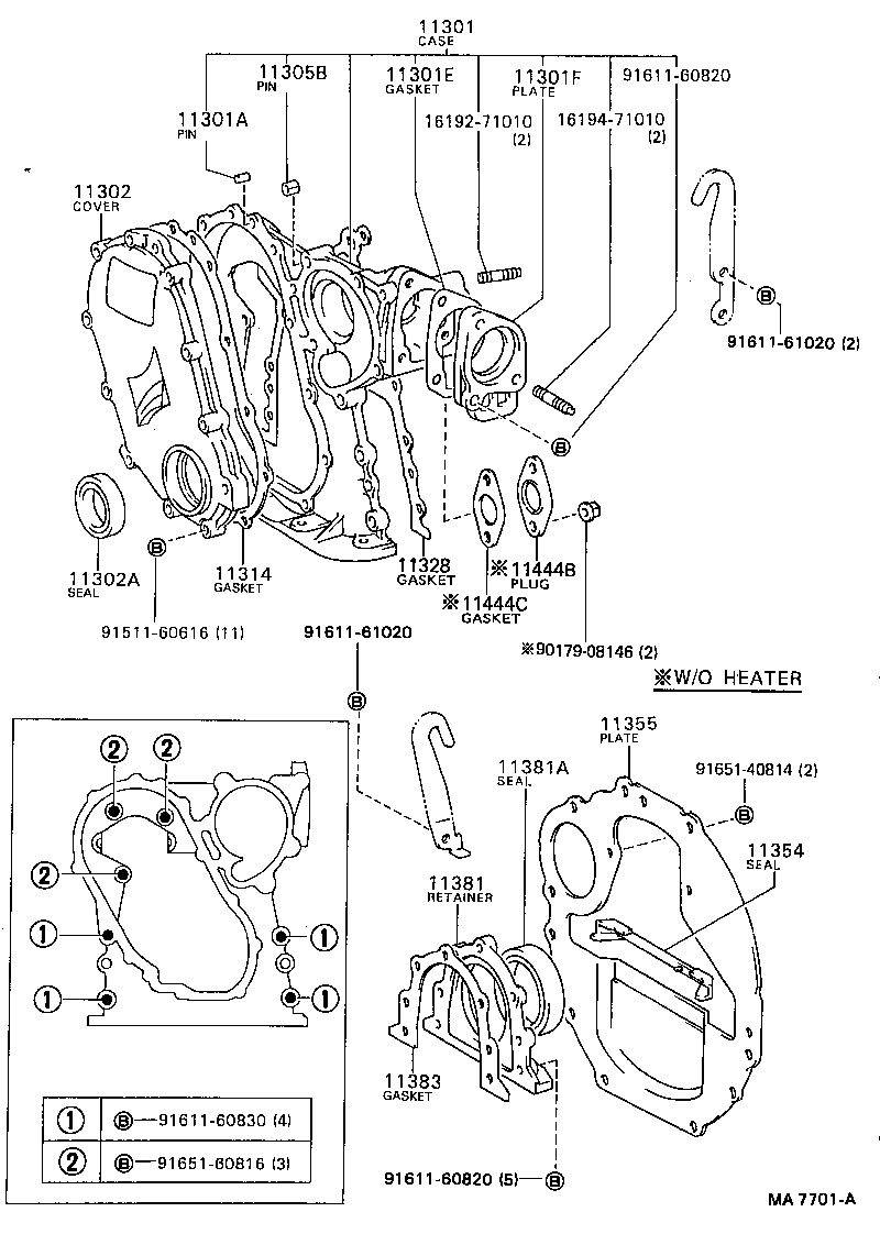  DYNA |  TIMING GEAR COVER REAR END PLATE