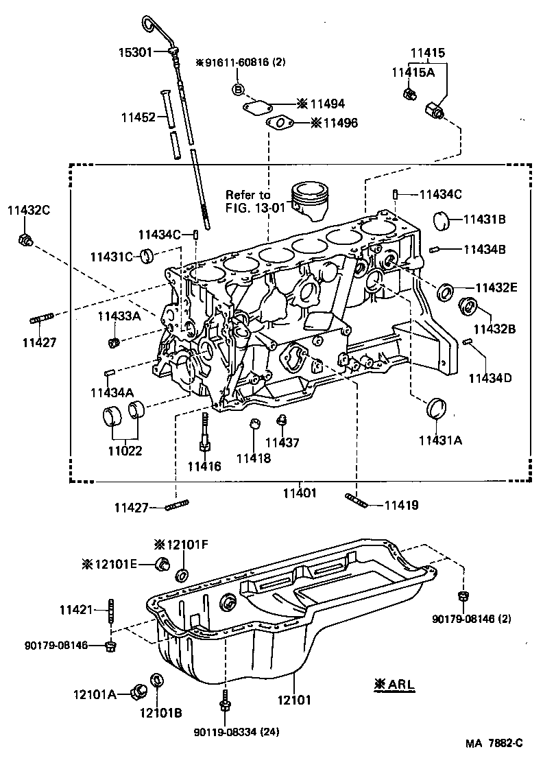  CROWN |  CYLINDER BLOCK