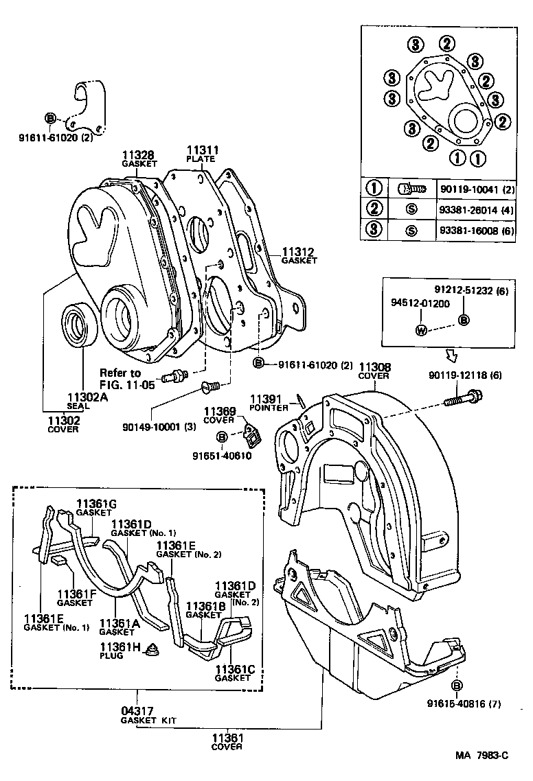  LAND CRUISER 60 |  TIMING GEAR COVER REAR END PLATE