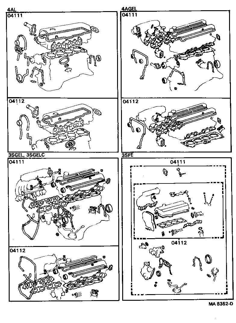  CELICA |  ENGINE OVERHAUL GASKET KIT