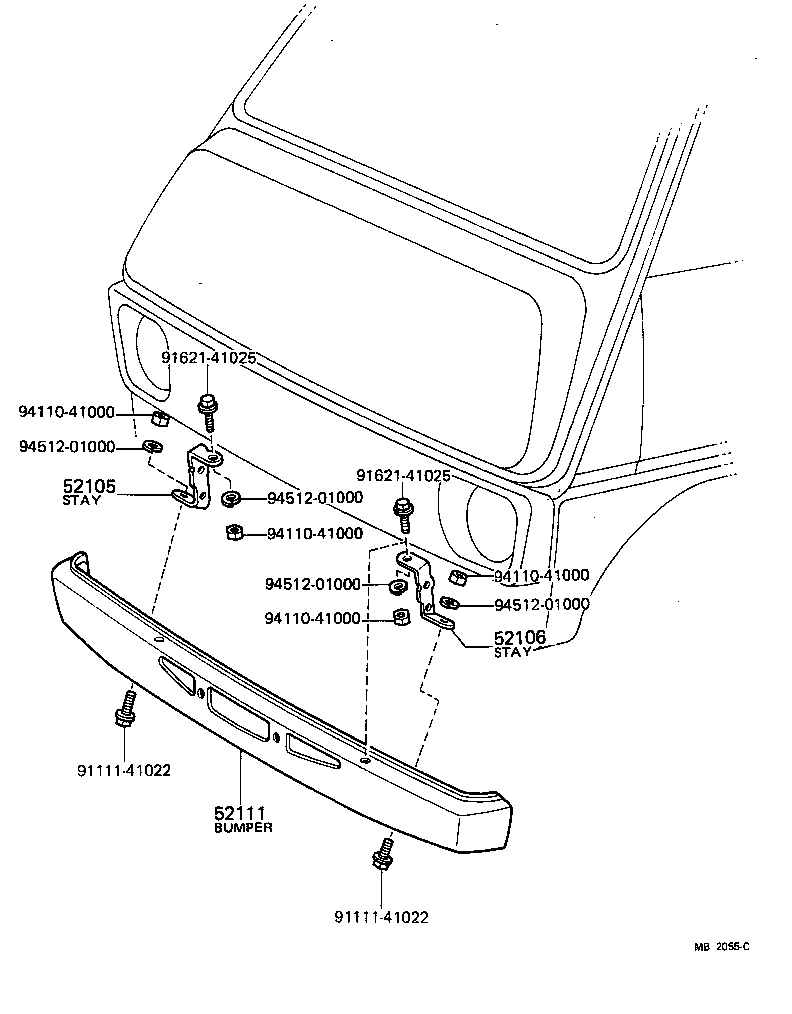  TOYOACE |  FRONT BUMPER BUMPER STAY