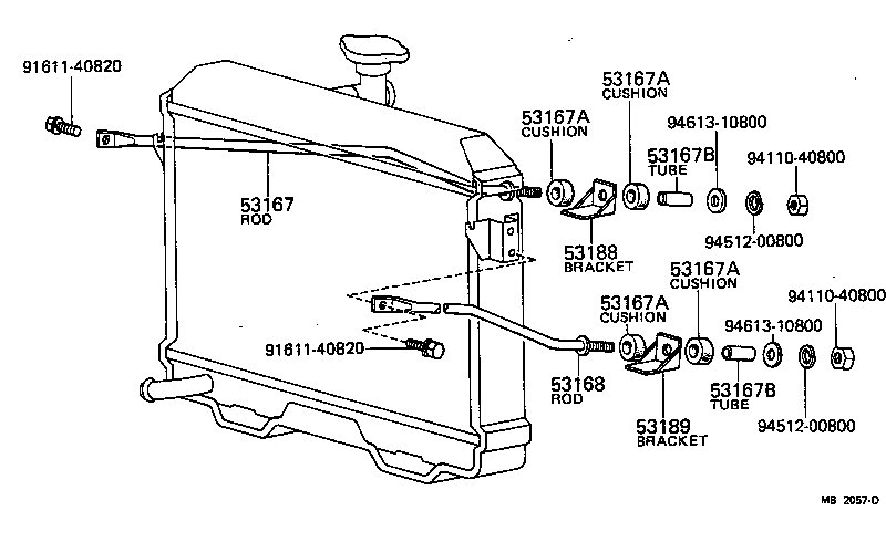  TOYOACE |  RADIATOR SUPPORT WIND GUIDE