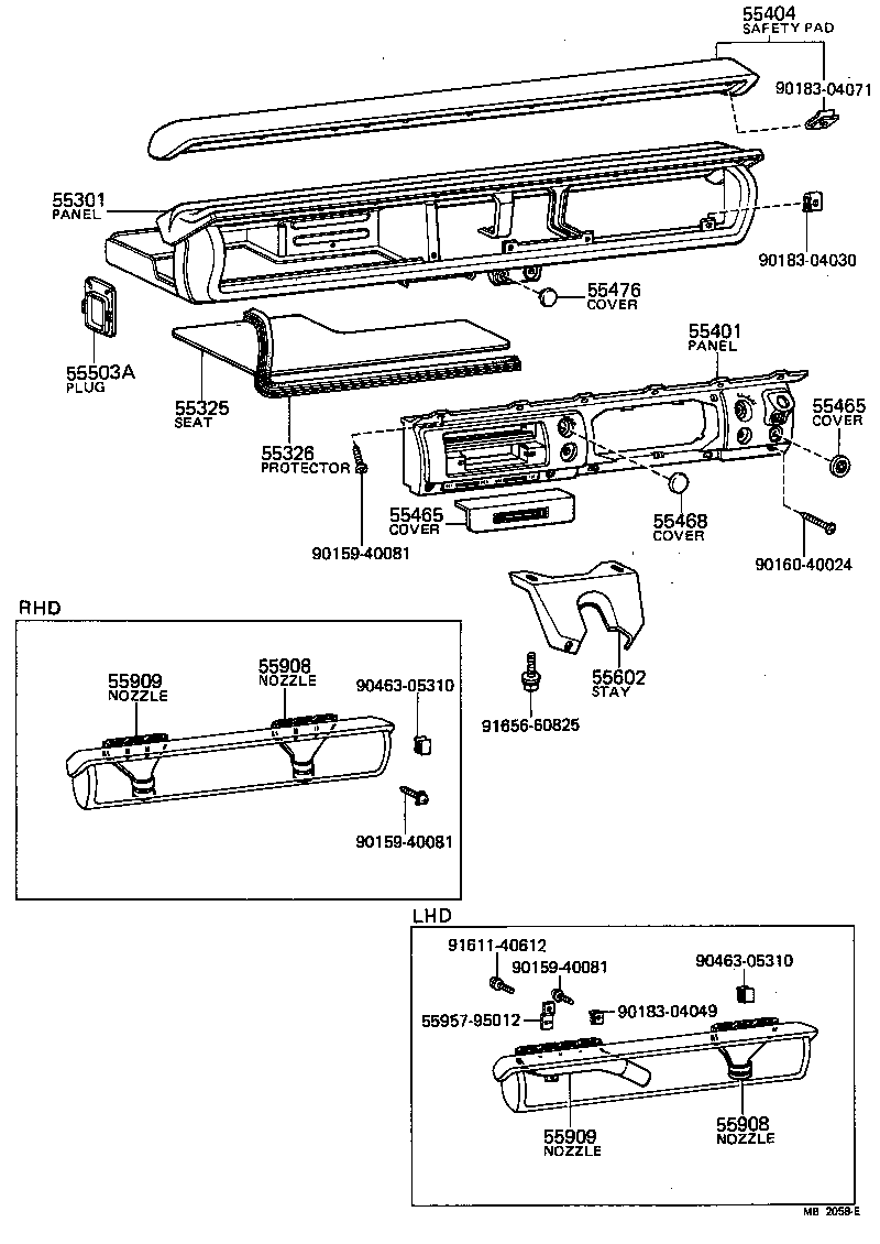  TOYOACE |  INSTRUMENT PANEL GLOVE COMPARTMENT