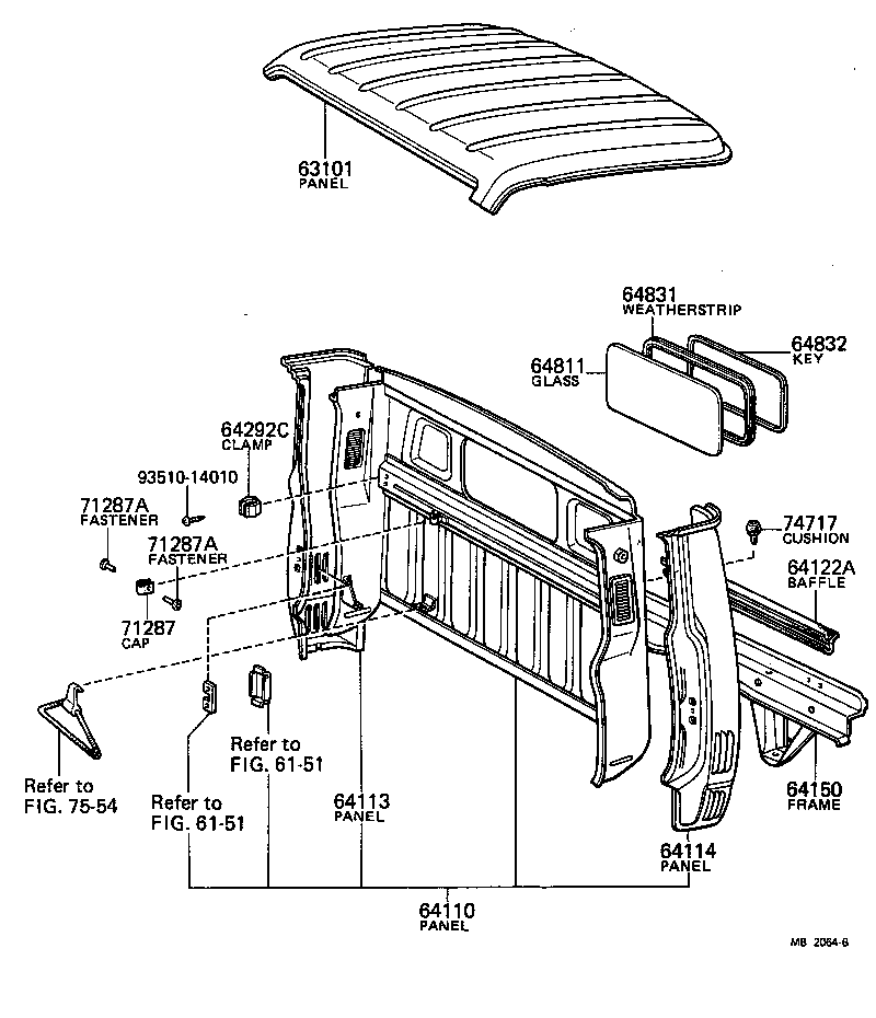  TOYOACE |  ROOF PANEL BACK PANEL