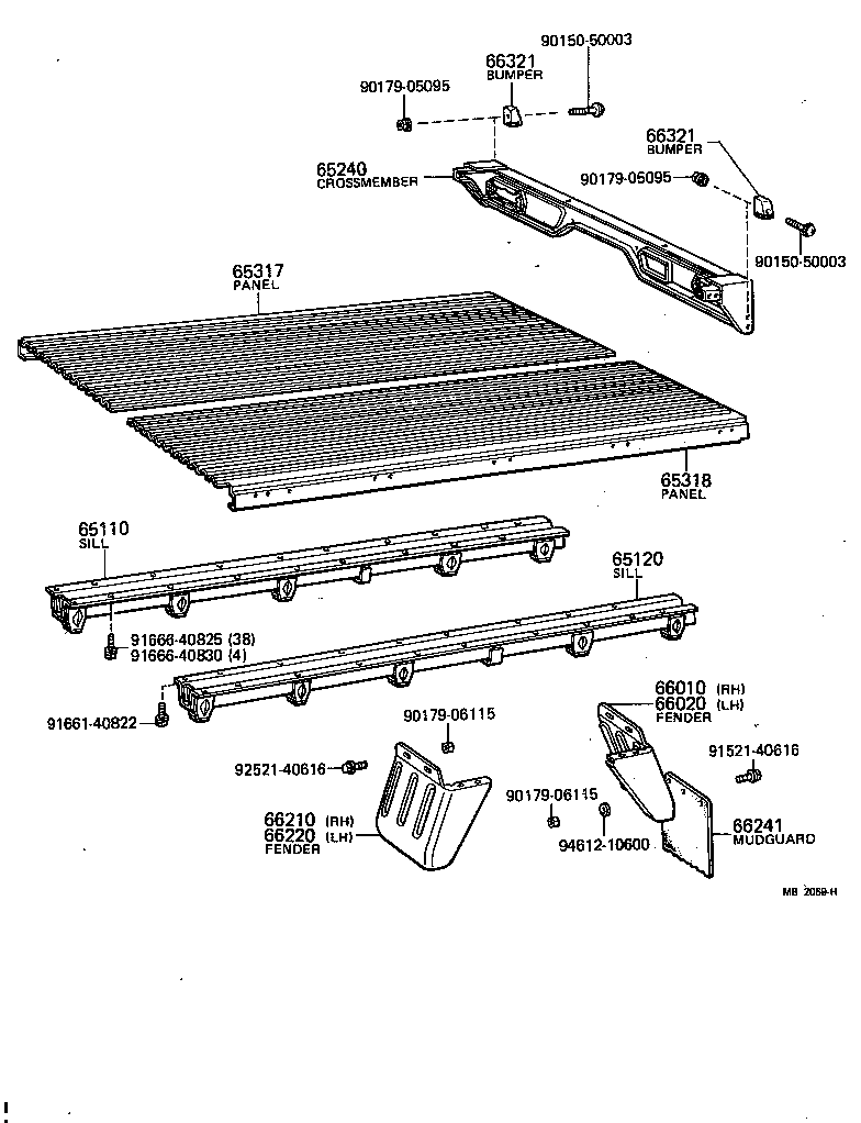  TOYOACE |  REAR BODY FLOOR FENDER