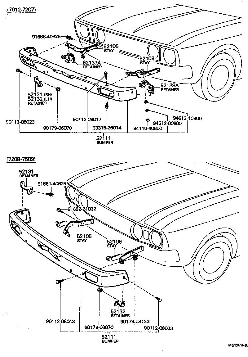  CARINA |  FRONT BUMPER BUMPER STAY