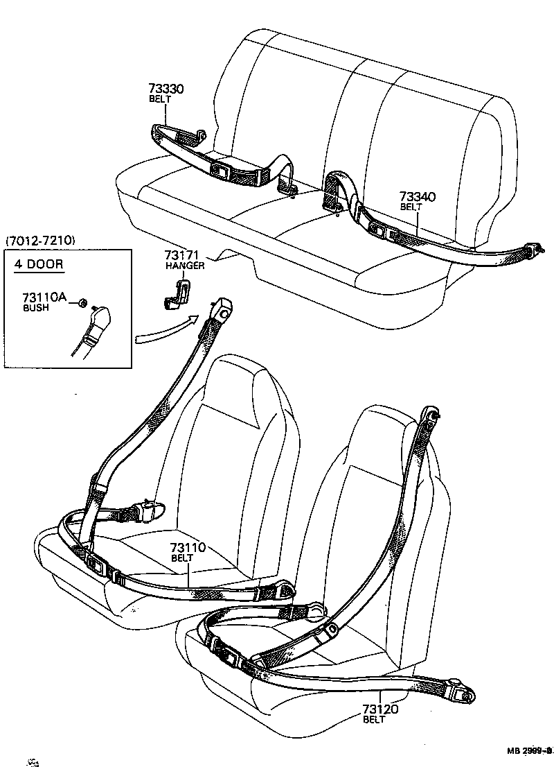  CARINA |  SEAT BELT CHILD RESTRAINT SEAT