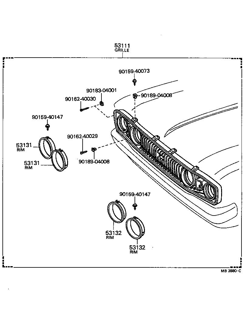  CARINA |  RADIATOR GRILLE