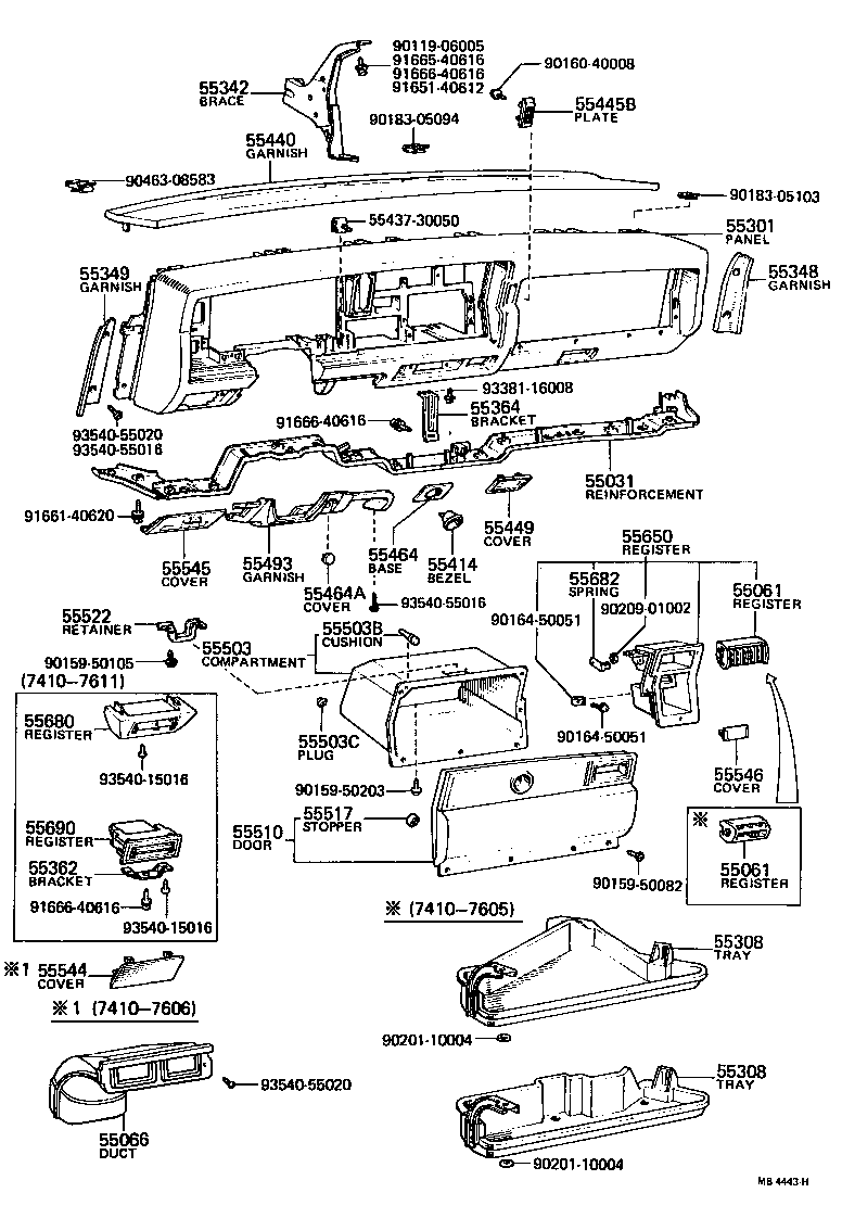  CROWN |  INSTRUMENT PANEL GLOVE COMPARTMENT