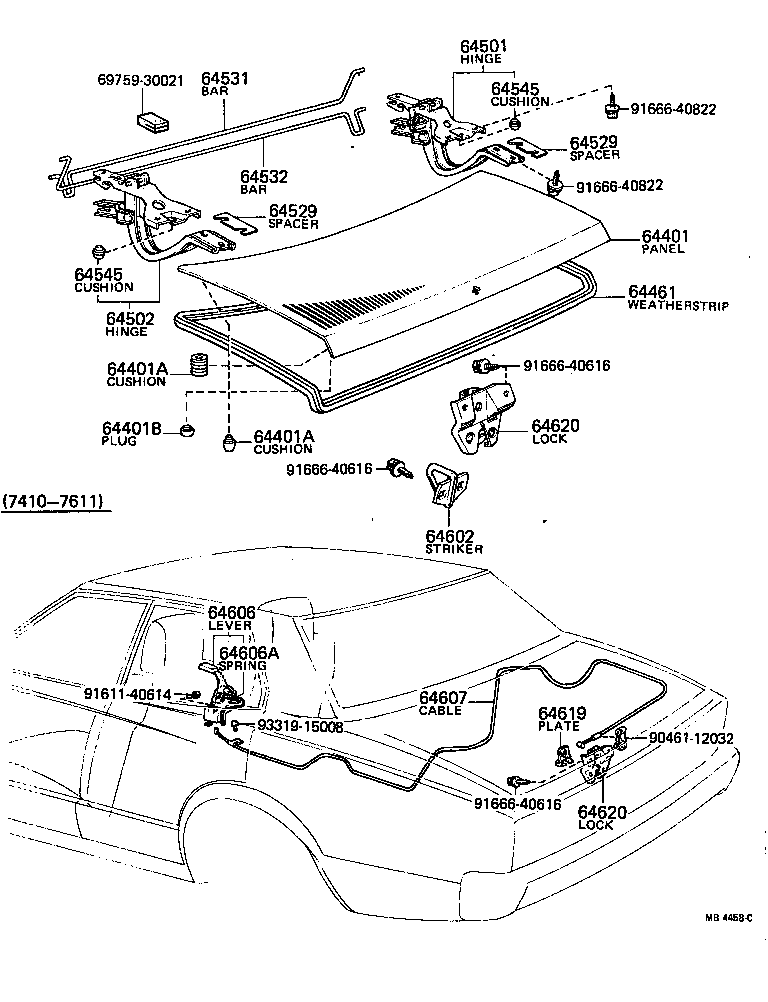  CROWN |  LUGGAGE COMPARTMENT DOOR LOCK