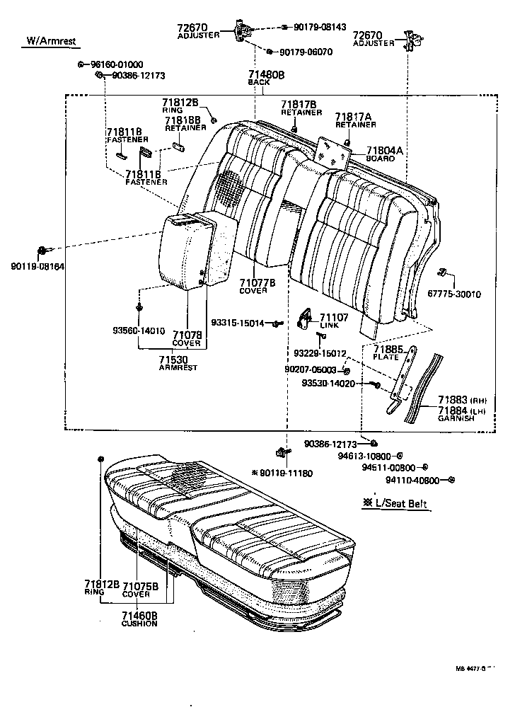  CROWN |  REAR SEAT SEAT TRACK