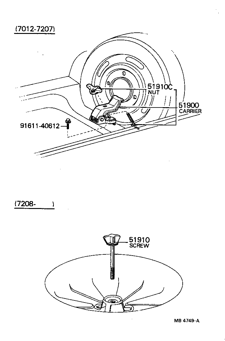  CARINA |  SPARE WHEEL CARRIER