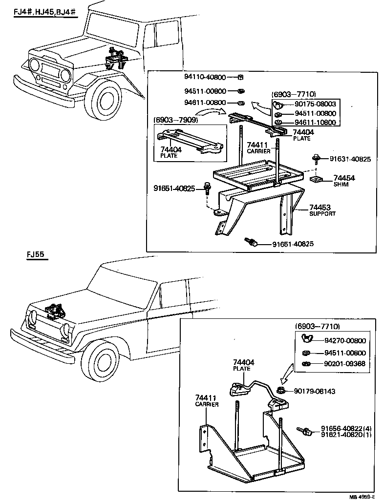  LAND CRUISER 40 45 55 |  BATTERY CARRIER