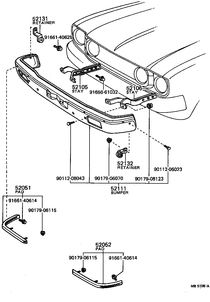  CARINA |  FRONT BUMPER BUMPER STAY