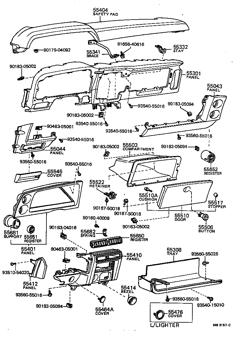  CARINA |  INSTRUMENT PANEL GLOVE COMPARTMENT