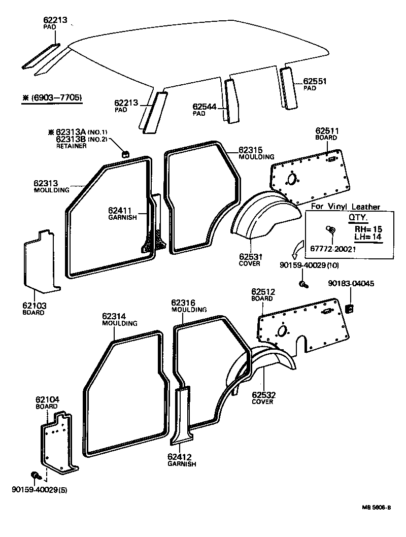  LAND CRUISER 40 45 55 |  INSIDE TRIM BOARD