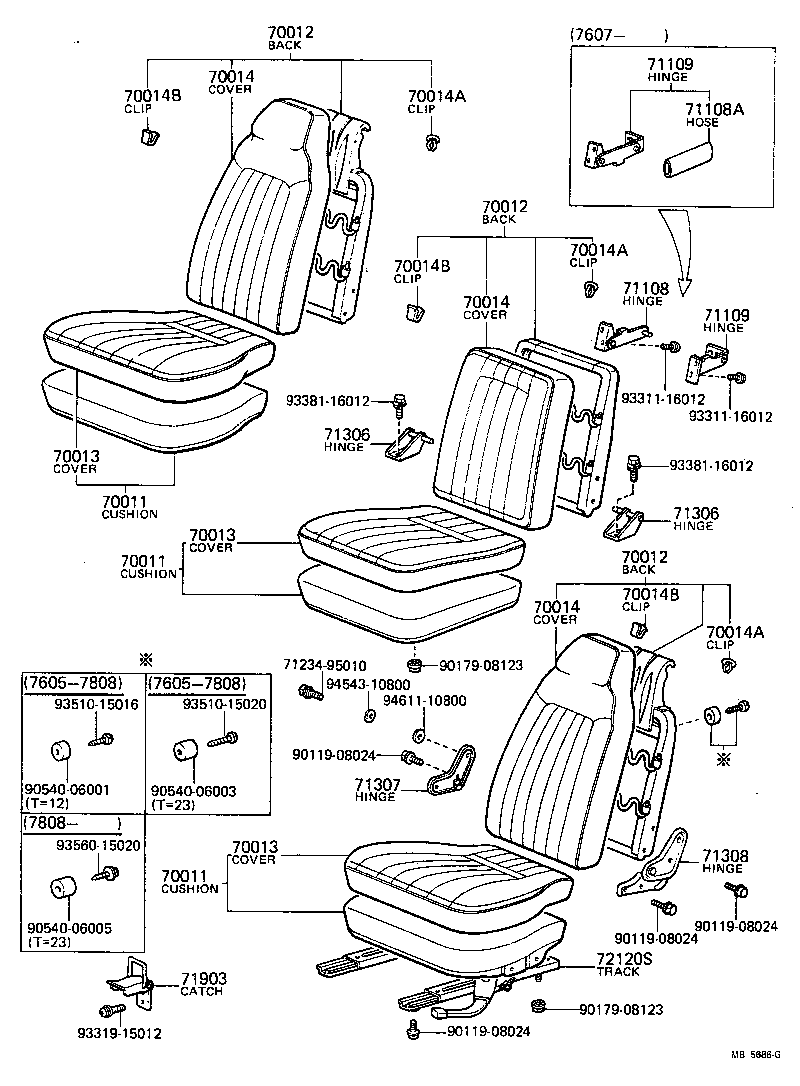  TOYOACE |  SEAT SEAT TRACK