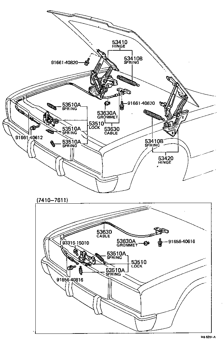  CROWN |  HOOD LOCK HINGE