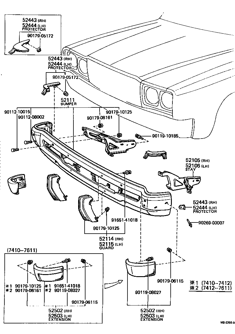  CROWN |  FRONT BUMPER BUMPER STAY