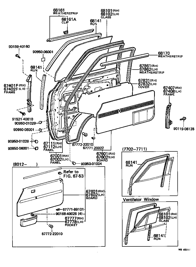  HIACE |  FRONT DOOR PANEL GLASS