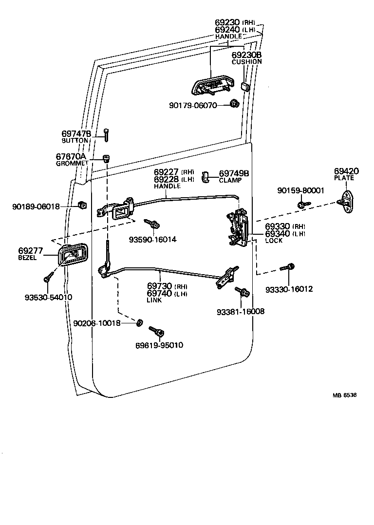  HIACE |  REAR DOOR LOCK HANDLE