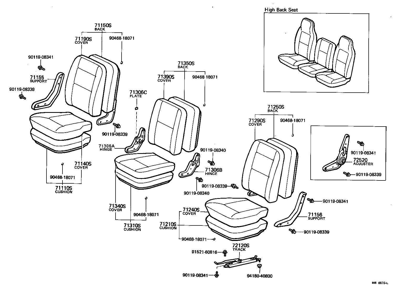  HIACE |  SEAT SEAT TRACK