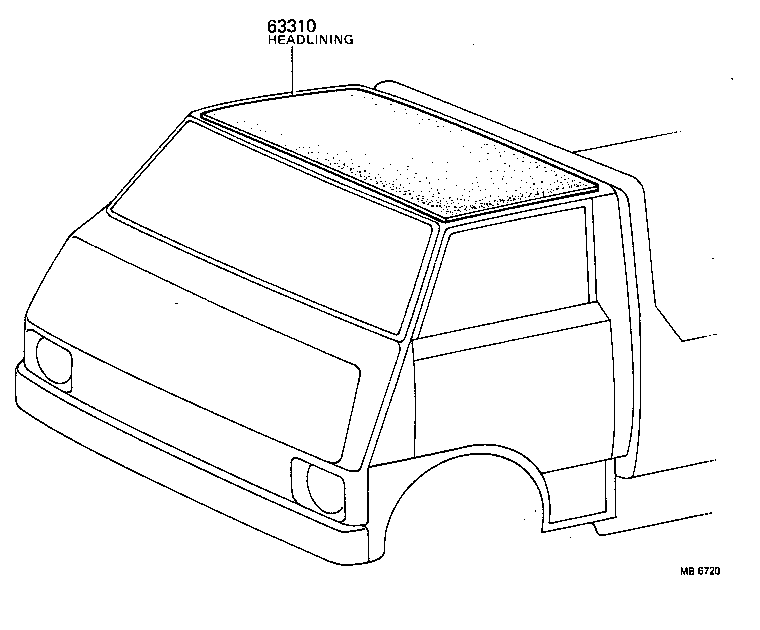  TOYOACE |  ROOF HEADLINING SILENCER PAD