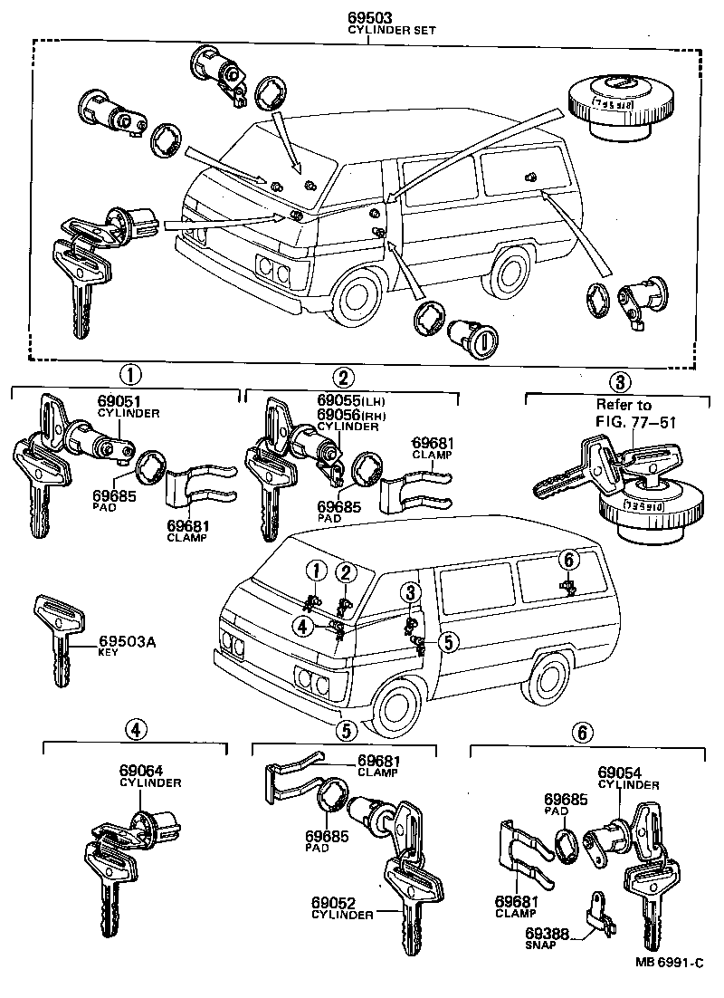  DYNA |  LOCK CYLINDER SET