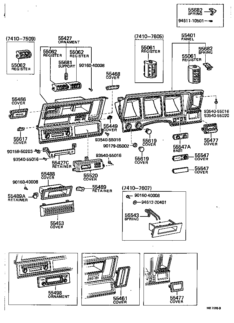  CROWN |  INSTRUMENT PANEL GLOVE COMPARTMENT
