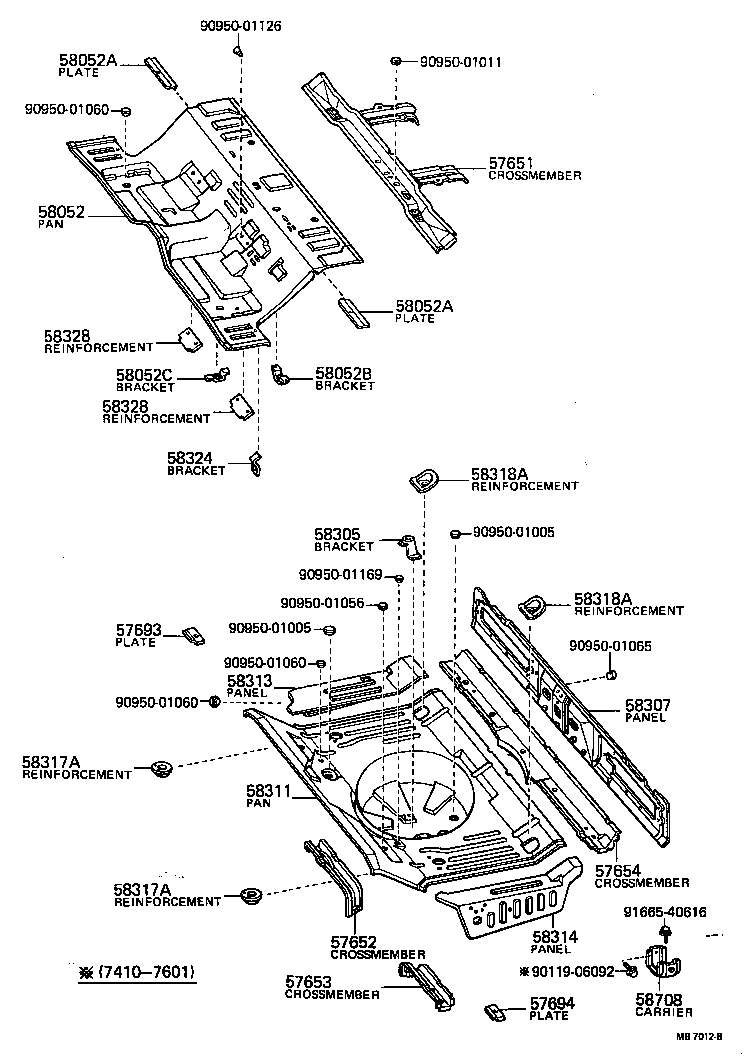  CROWN |  FLOOR PAN LOWER BACK PANEL