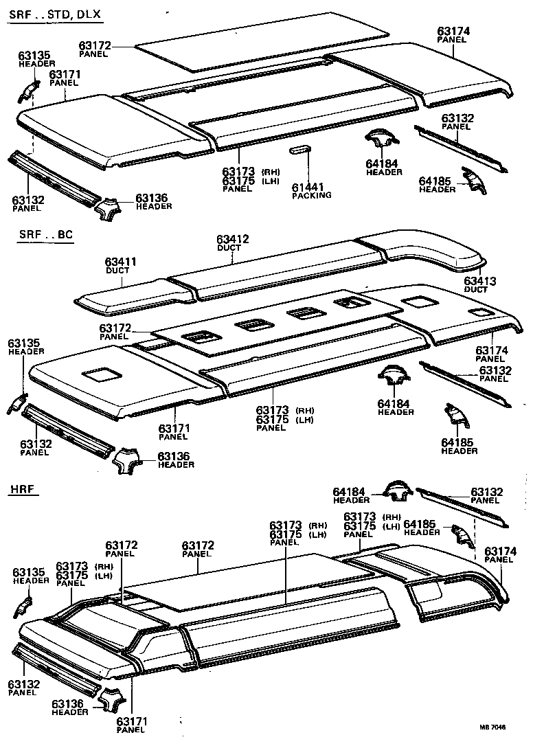  COASTER |  ROOF PANEL BACK PANEL