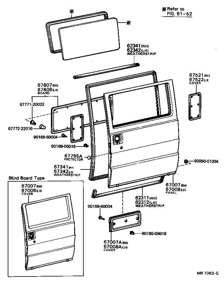  DYNA |  REAR DOOR PANEL GLASS