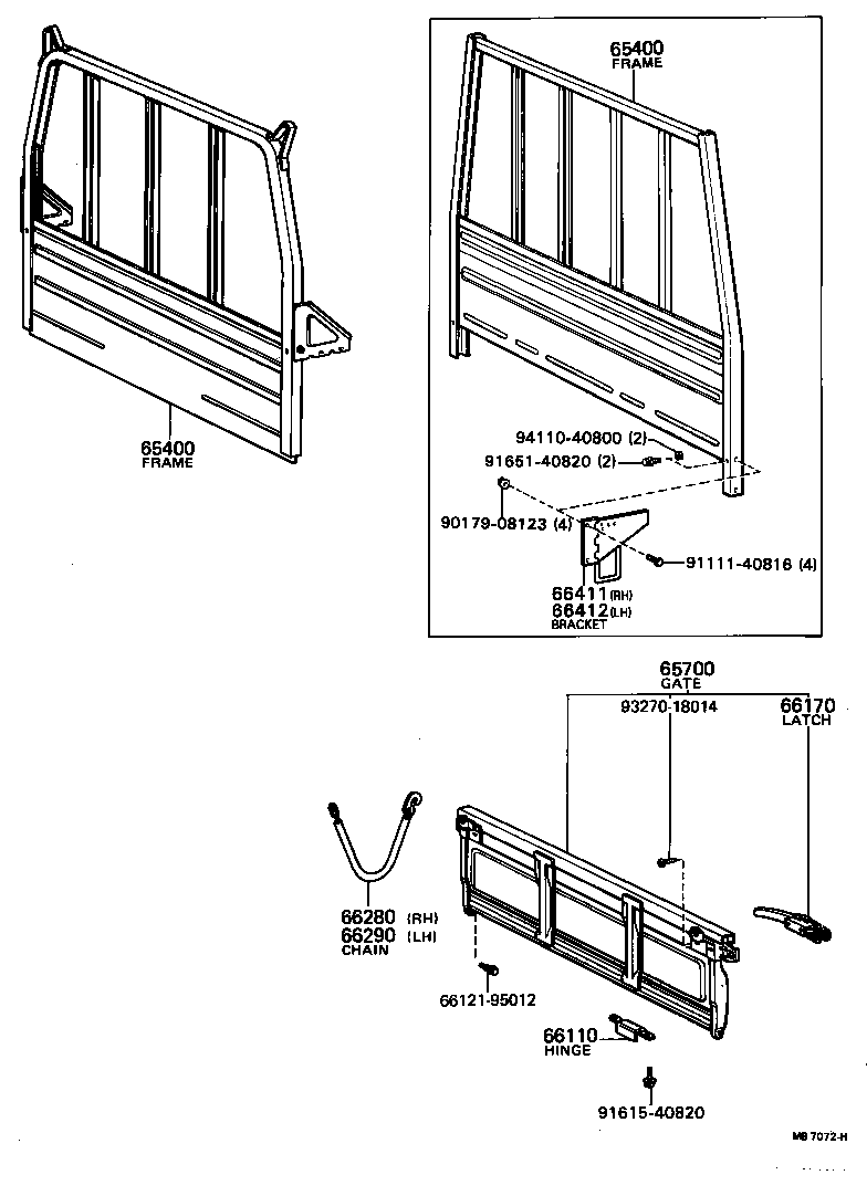 DYNA |  REAR BODY GUARD FRAME TAIL GATE
