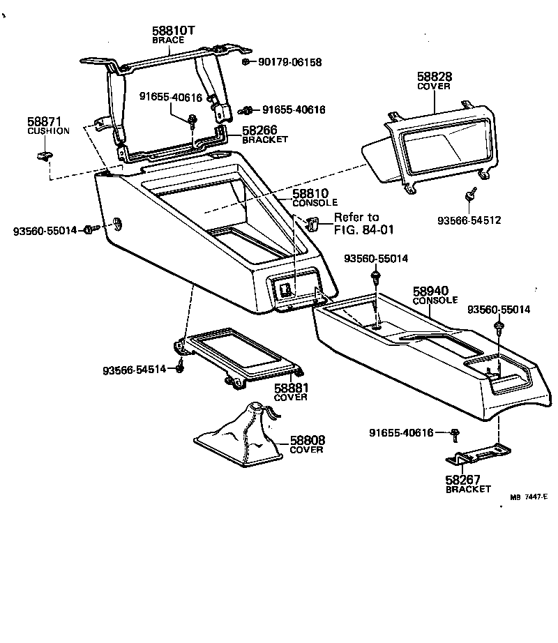  CELICA |  CONSOLE BOX BRACKET