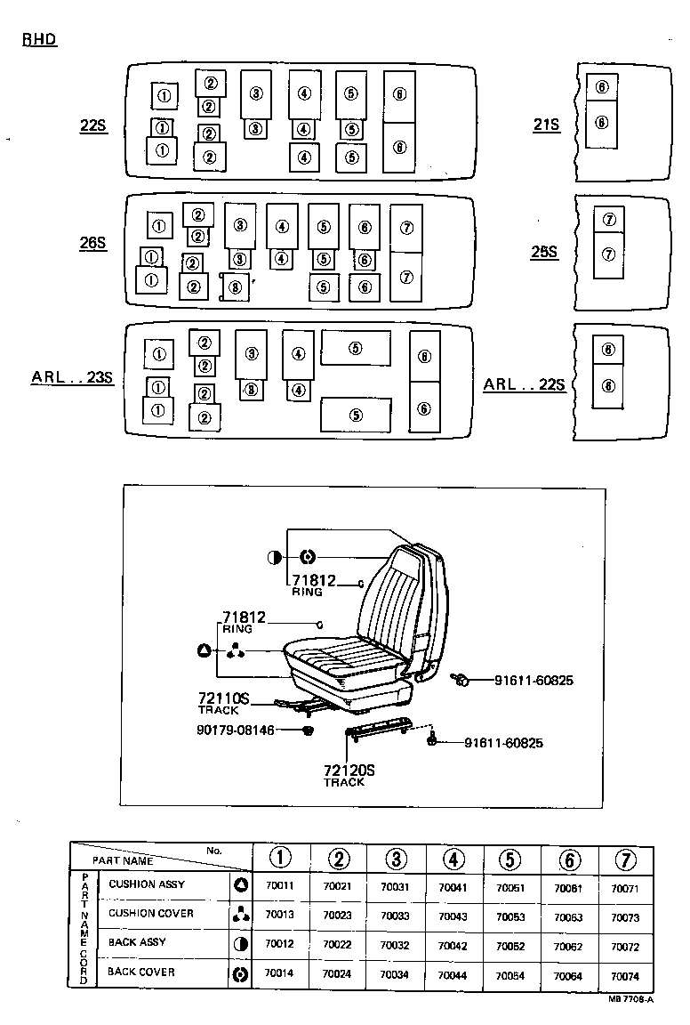  COASTER |  SEAT SEAT TRACK