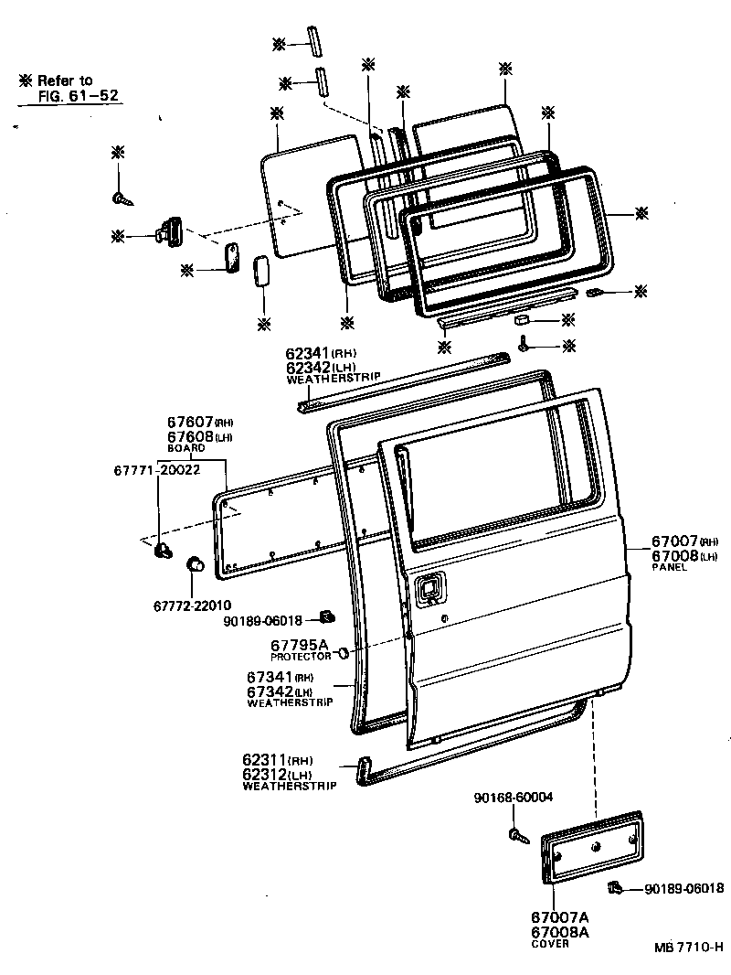  DYNA |  REAR DOOR PANEL GLASS