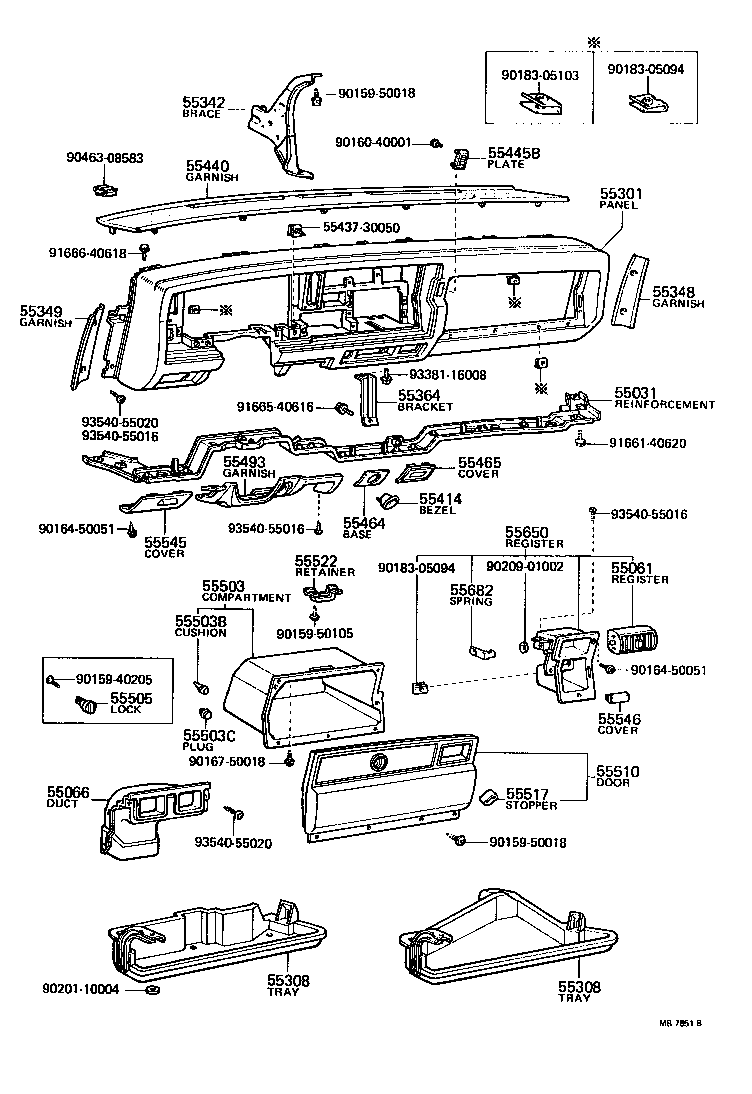  CROWN |  INSTRUMENT PANEL GLOVE COMPARTMENT