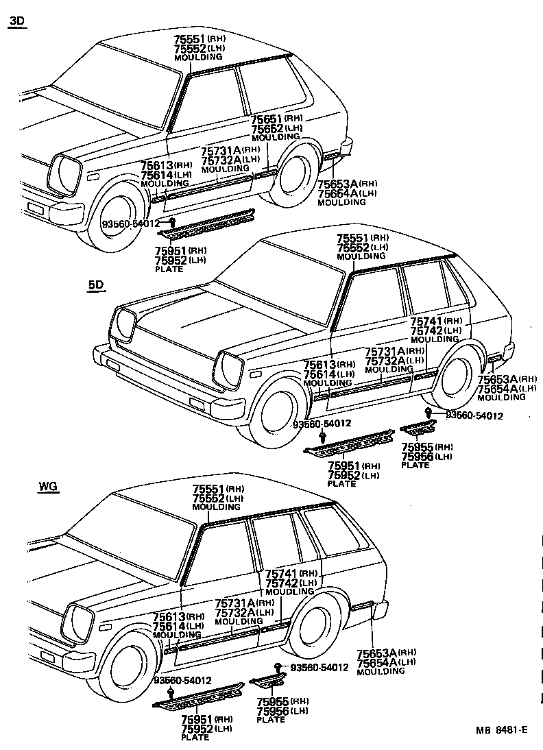  STARLET |  SIDE MOULDING