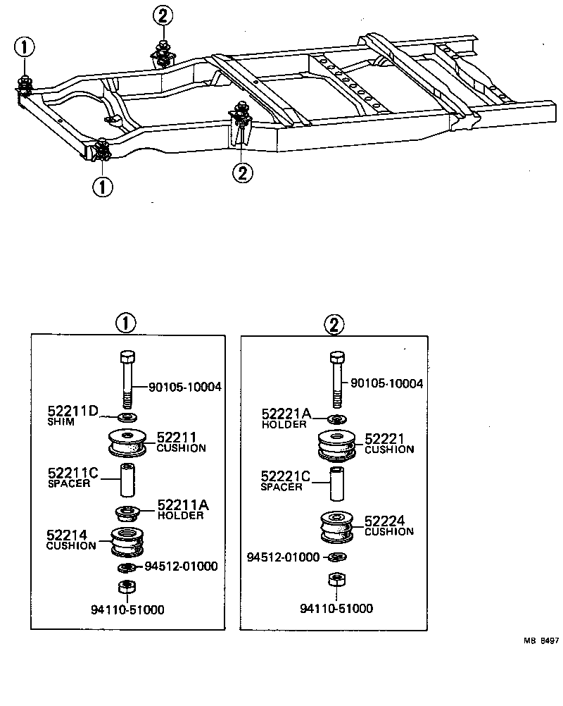  TOYOACE |  CAB MOUNTING BODY MOUNTING