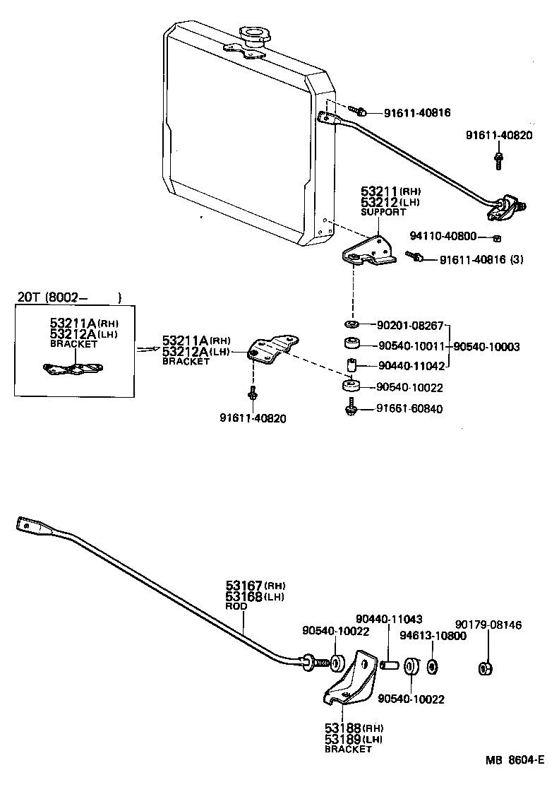 TOYOACE |  RADIATOR SUPPORT WIND GUIDE